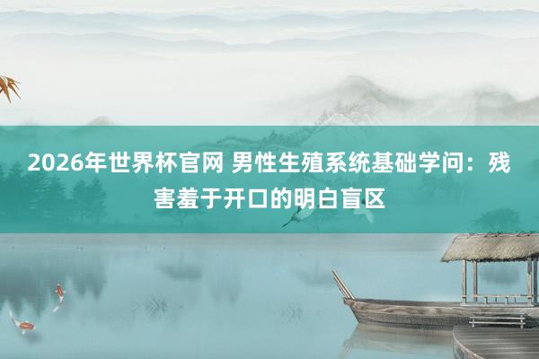 2026年世界杯官网 男性生殖系统基础学问:残害羞于开口的明白盲区