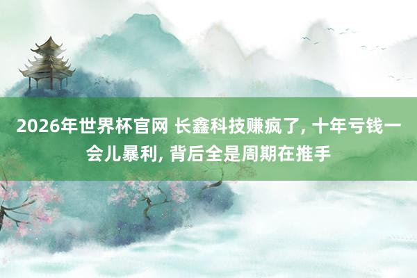 2026年世界杯官网 长鑫科技赚疯了, 十年亏钱一会儿暴利, 背后全是周期在推手