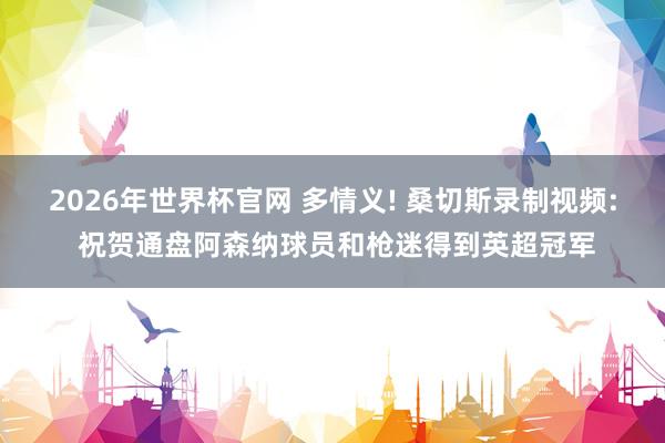 2026年世界杯官网 多情义! 桑切斯录制视频: 祝贺通盘阿森纳球员和枪迷得到英超冠军