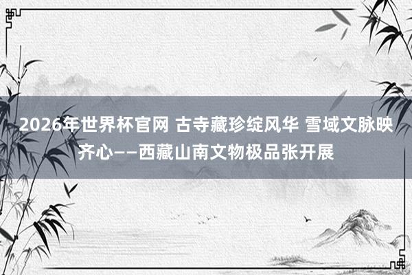 2026年世界杯官网 古寺藏珍绽风华 雪域文脉映齐心——西藏山南文物极品张开展