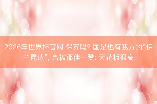 2026年世界杯官网 保养吗? 国足也有我方的“伊兰昆达”, 曾被邵佳一赞: 天花板很高