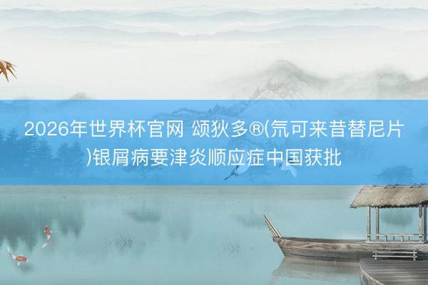 2026年世界杯官网 颂狄多®(氘可来昔替尼片)银屑病要津炎顺应症中国获批